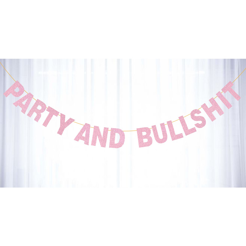 Fiesta de un solo partido guirnalda decoración europea y americana de oro rosa fiesta y brillo guirnalda carta banner