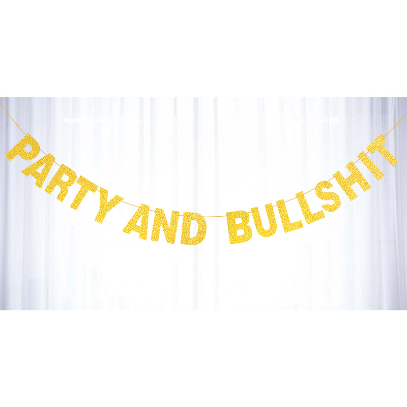 Fiesta de un solo partido guirnalda decoración europea y americana de oro rosa fiesta y brillo guirnalda carta banner