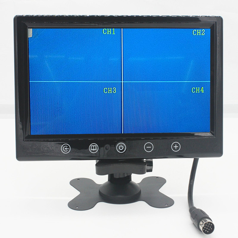 9-inch four-split truck reversing display Rear View system multi-mode co-display trigger harvester granary monitoring
