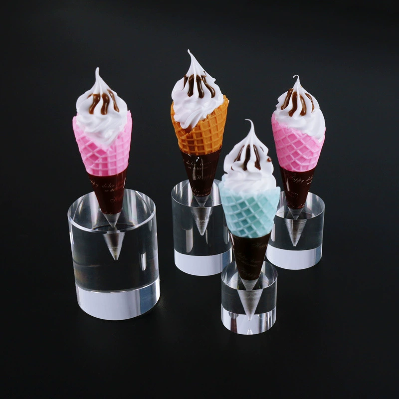 Прозрачная акриловая стеллаж для мороженого Сладкий конус Стеллаж для мороженого Яичный конус Хрустящий конус Суши Ролл Стойка