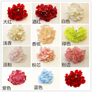 27 sliced hydrangea flower head wedding roads, flowers, rows of primer decoration, high cost -effective flower wall decoration 5 fork hydrangea