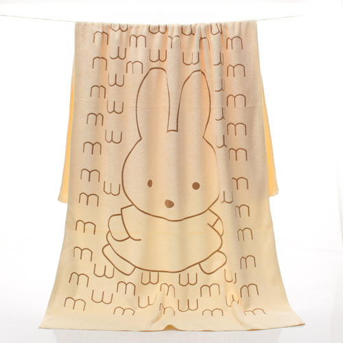 400g/㎡Thick Microfiber Bath Towel Water Absorbent Quick Drying Adult Large Towel Cartoon Printed Beach Towel Wholesale
