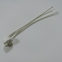 MR16插脚线g5.3插头线陶瓷灯头15cm线长编织线耐高温灯杯硅胶线