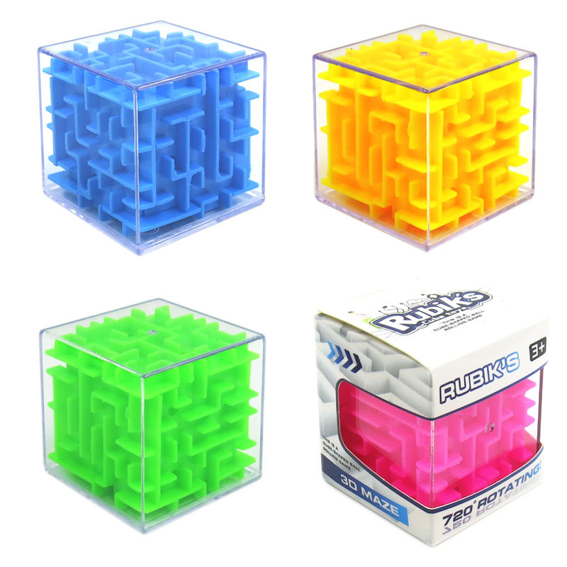 Bola de equilibrio de inteligencia para niños 3D laberinto de inteligencia tridimensional 5,5 cm juguete de cubo de descompresión para adultos