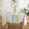 New Nordic Lanlin Rhododge Geometry Embroidery imitation cotton table cloth cloth square tablet cloth multi -function cover cloth cloth