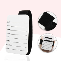 Wholesale grafted eyelashes scale board white acrylic eyelash display stand grafted false eyelashes display board with straps