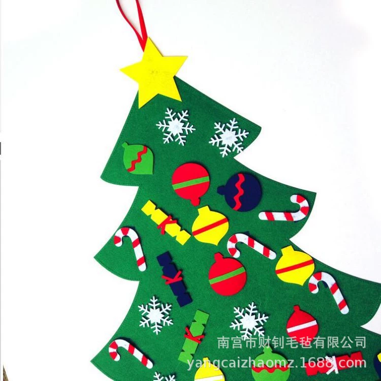 Felt DIY 3D Christmas tree kit, children’s felt tree with ornaments, multiple styles