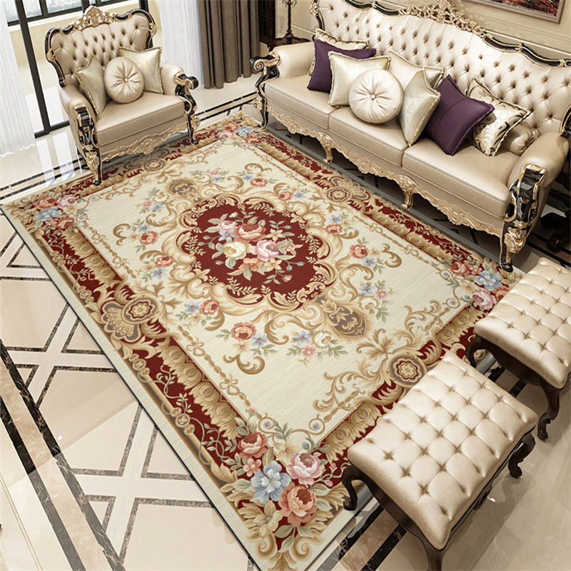 De estilo europeo sala de estar alfombra estera Amazon Bay ventana de la Oficina alfombra completa de impresión de arrastre estera al por mayor