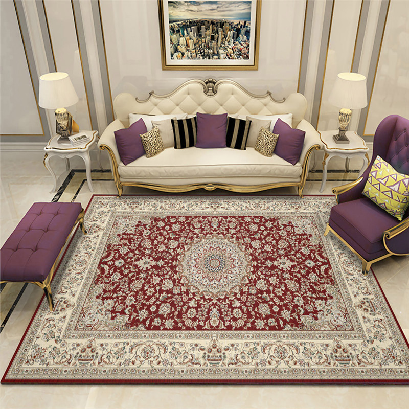 De estilo europeo sala de estar alfombra estera Amazon Bay ventana de la Oficina alfombra completa de impresión de arrastre estera al por mayor