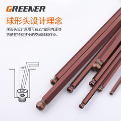 Green Forest single S2 inner hexagonal wrench/inner 6-point wrench six-sided wrench hexagonal screwdriver inner hexagonal wrench