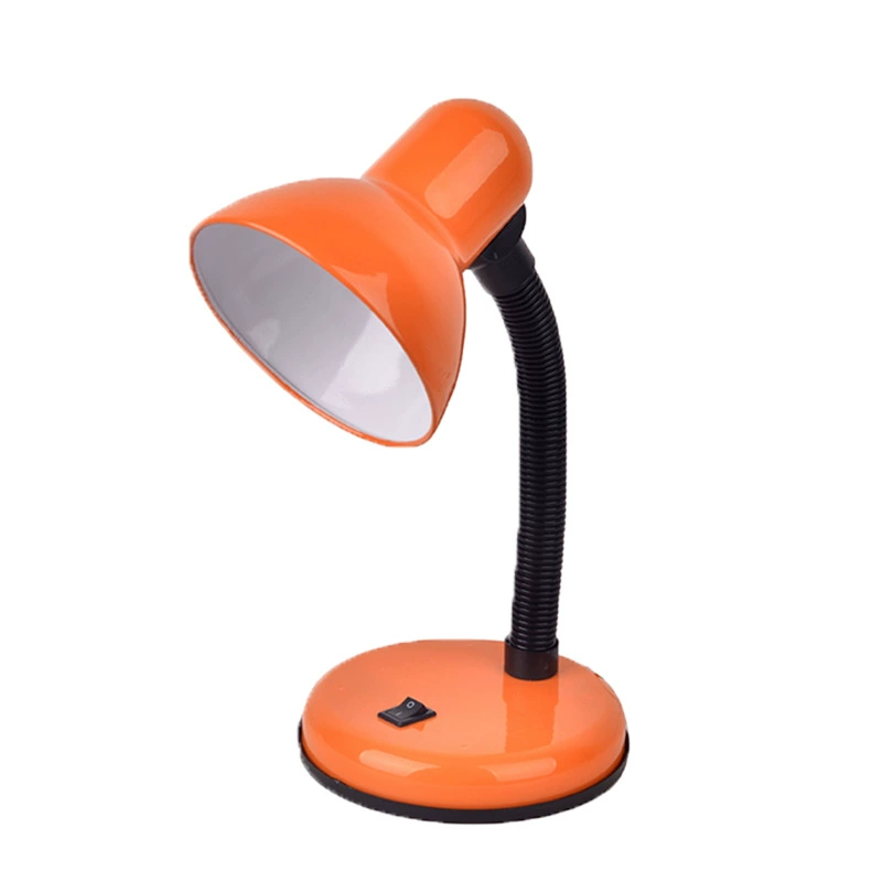 Teaching table lamp, metal study desk lamp, eye-protection LED-compatible, adjustable, no bulb