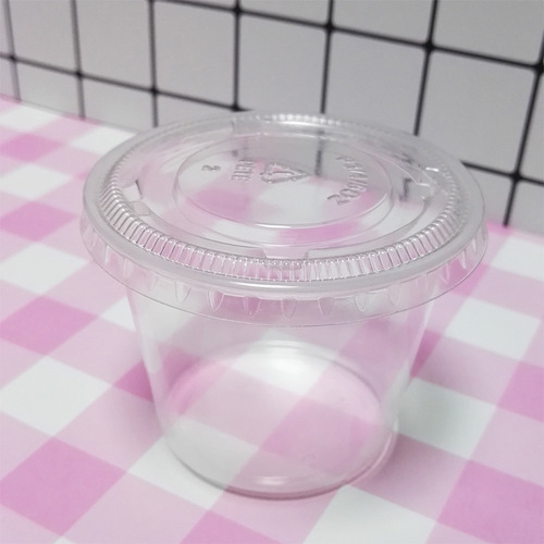 Slime Hong Kong-Style Box, 100ml PP Plastic Cup Storage Container – Clear Packaging for Playdough, Ultra-Light Clay, and Foaming Glue