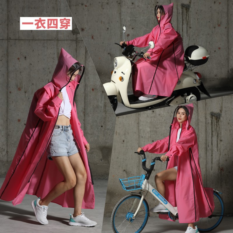 Coche eléctrico impermeable moda impermeable solo al aire libre de una pieza poncho batería coche universal al por mayor para estudiantes masculinos y femeninos