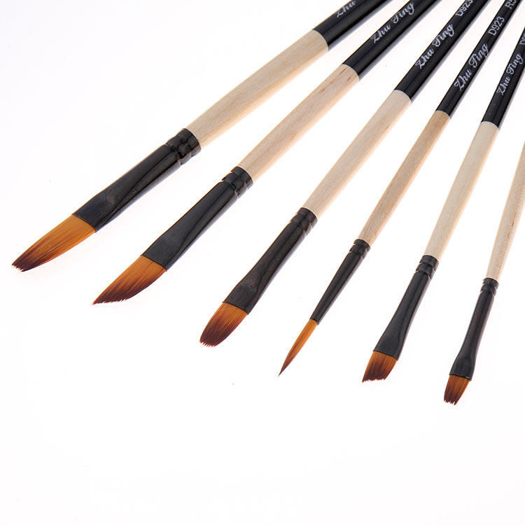 Pincel de aceite de pelo de nylon de alta calidad 6 Pincel de pintura de acuarela multifuncional D923 Pincel de gancho Pincel de pintura gouache de dibujo