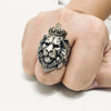 European and American retro lion head rings Men's opening crown Crown Lion King Simba rings cross -border explosion