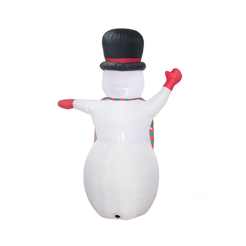 Transfronterizos para suministro de mercancías de Amazon 2.4m de mano roja muñeco de nieve Navidad modelo de aire Navidad decoración de Navidad inflable