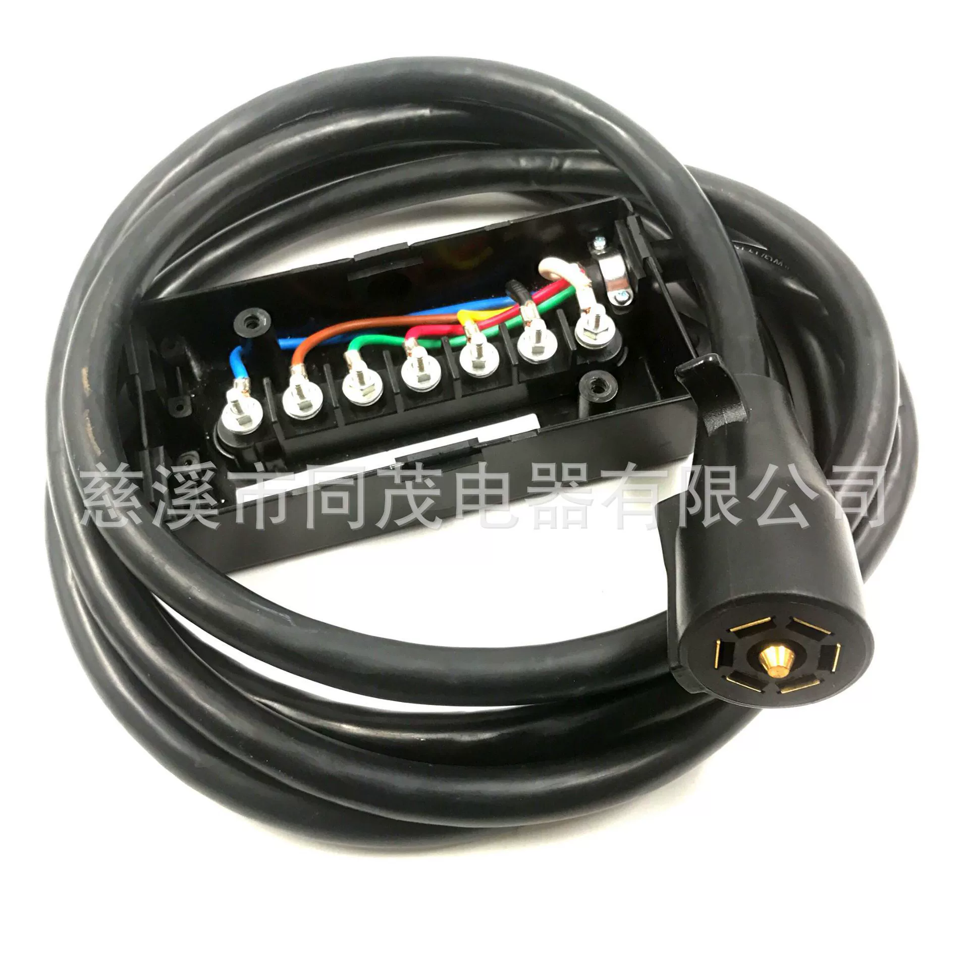 TM8029 Американский семижильный шнур для прицепа с распределительной коробкой, длина шнура, 8-дюймовая линейка, шнур питания для автофургона, 8 футов