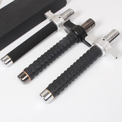 Knife-blocking stick, hand guard, three-section stick, telescopic three-section stick, alloy steel resistance locking, self-defense, outdoor fitness