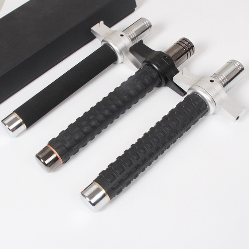 Knife-blocking stick, hand guard, three-section stick, telescopic three-section stick, alloy steel resistance locking, self-defense, outdoor fitness