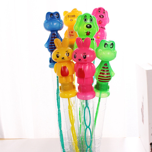 Cartoon bubble wand bubble water wand parent-child outdoor educational toy 38CM bubble blowing stall small gift toy