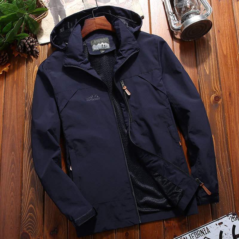 Factory Direct Supply spring and autumn men's jacket outdoor leisure charging loose plus size chest open coat men 8817