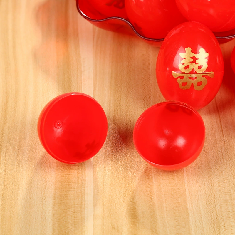 Оптовый продажа свадебных изделий plastic eggs shell large red hi-plear eggs shell baby full moon restaurant