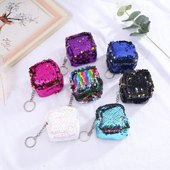 New children's coin purse with double color 3D glitter money clip for girls, mini wallet storage small bag