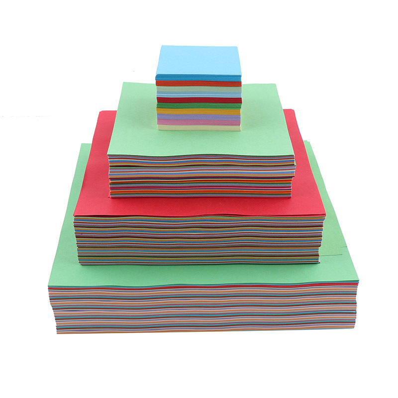 Papel plegable de papel de color traje A4 hecho a mano DIY cartón especial de corte de papel Libro de color de la producción de la grúa de papel