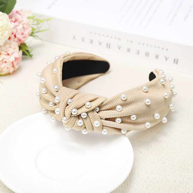 Headband from pearl, cute cloth, hair accessory, simple and elegant design, wholesale