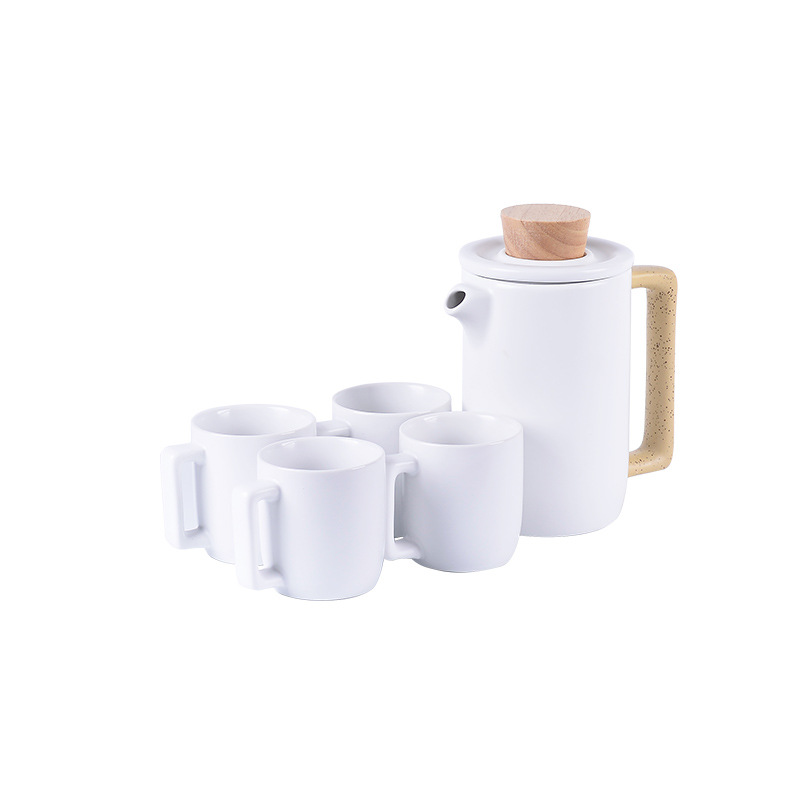 Fuente de la sala de estar Juego de agua minimalista creativo nórdico Juego de té de cerámica Té de la tarde Nueva caja de regalo