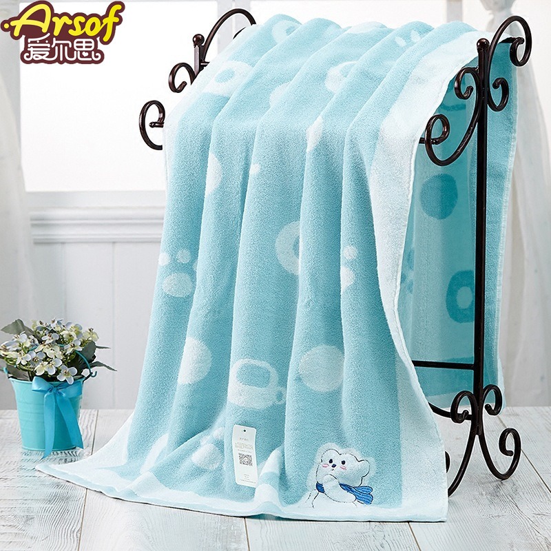 Cotton bath towel large cartoon cute tube top adult men and women thick super absorbent soft children swimming wholesale