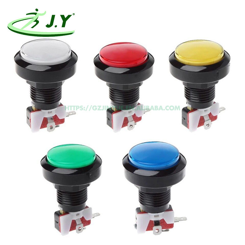 45mm medium round button with light switch water vending machine Button car washer button game machine button self-reset
