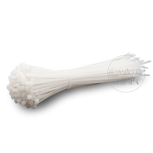 Fixed cable tie nylon plastic self-locking strap white and black buckle large strong extra long wire cable tie