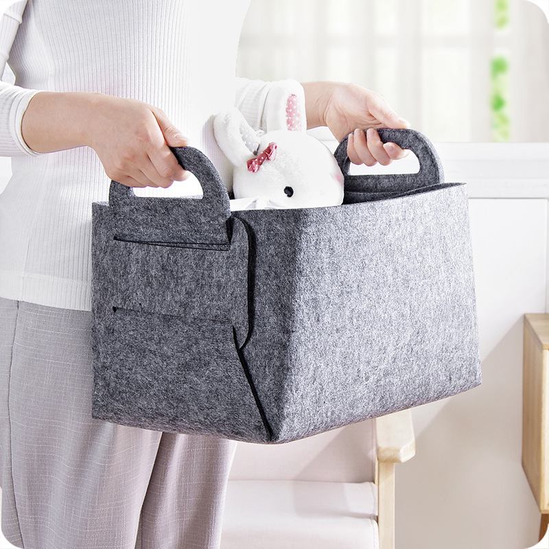厂家批发组合式毛毡收纳筐现代简约家居整理置物脏衣收纳篮