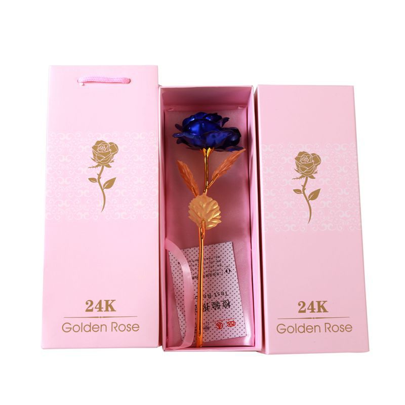 Oro Rosa 24K hoja de oro rosa artificial ramo creativo Día DE LA Madre Día de San Valentín Regalo de Cumpleaños fábrica al por mayor