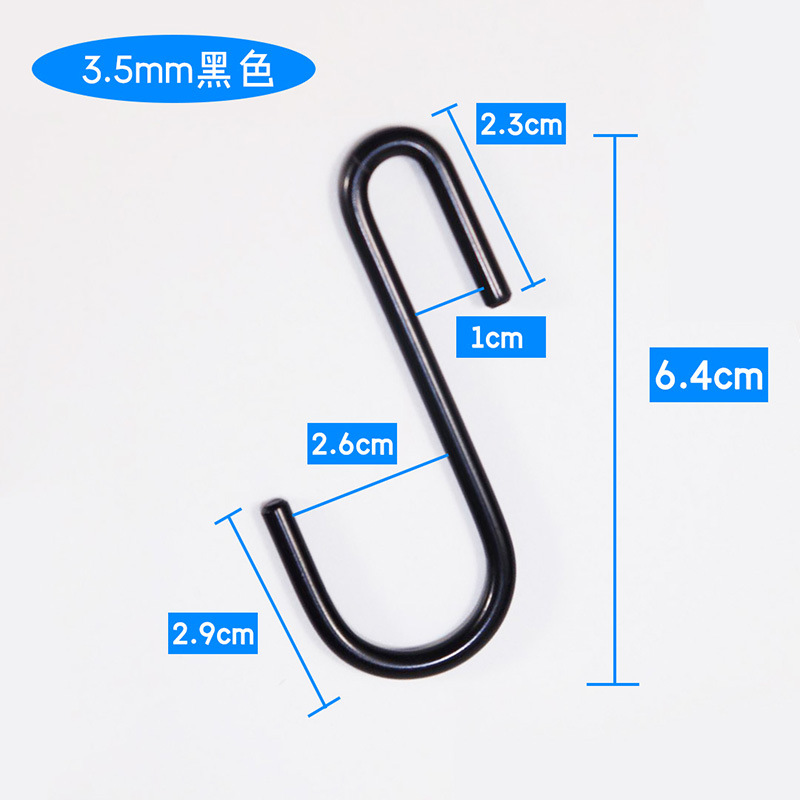 Fábrica al por mayor baño cocina tienda de ropa hogar multi-funcional cromado S gancho colgante gancho de metal