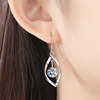 Long fashionable universal hypoallergenic earrings, silver 925 sample, simple and elegant design