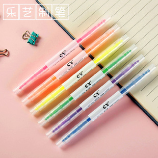 Флуоресцентный двухцветный детский маркер, флуоресцентные цветные карандаши для школьников