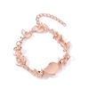 Trend jewelry, golden bracelet, Korean style, Japanese and Korean, cat's eye, pink gold, wholesale