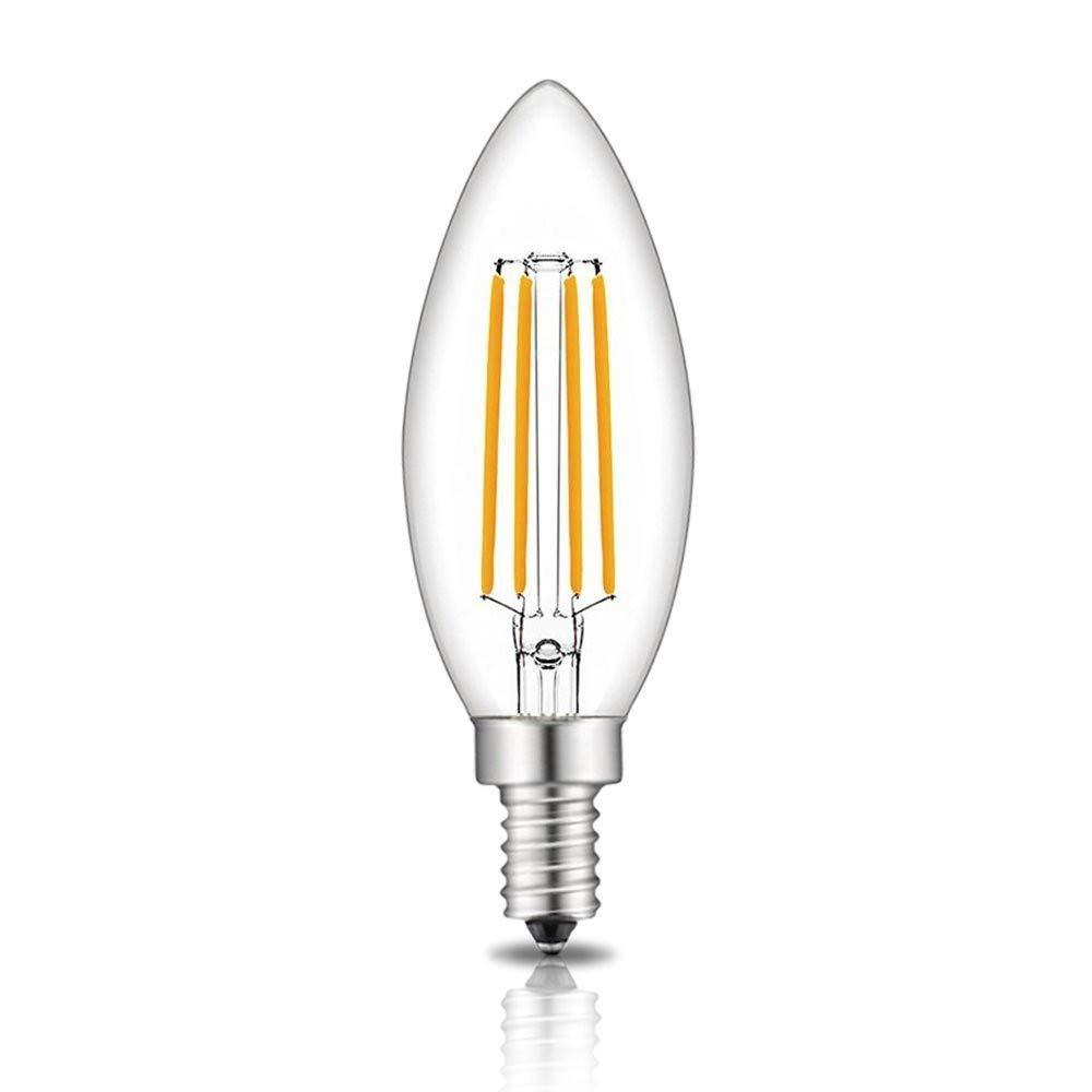 C35 E12 E14 E27 señaló LED luz de la vela COB brillante retro tungsteno lámpara 220V bola cristal bombilla