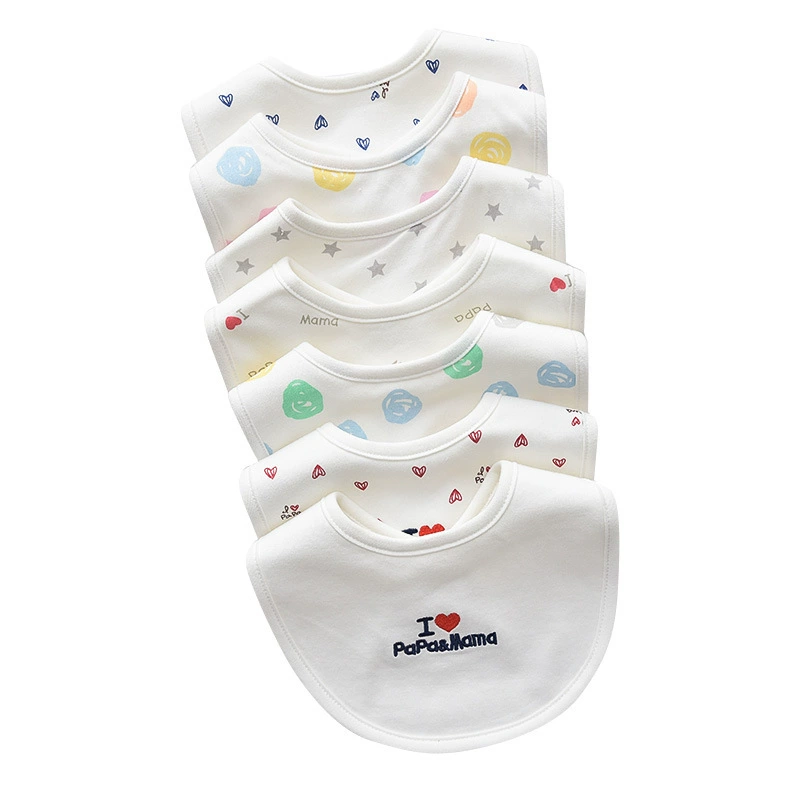 Завод Прямой Новый я люблю своего отца я люблю свою мать новорожденного ребенка вышитые нагрудник 360 Детские слюны полотенце