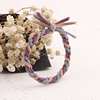 Elastic woven hair rope with pigtail handmade, hair accessory, Korean style