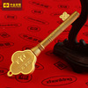 Foot gold 999 small gold bar company logo commemorative golden key custom insurance bank door opening red company gift