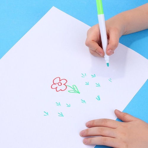 Qianhui dust-free water-soluble chalk liquid lamp board pen fluorescent board white children's blackboard 12 colors erasable water chalk