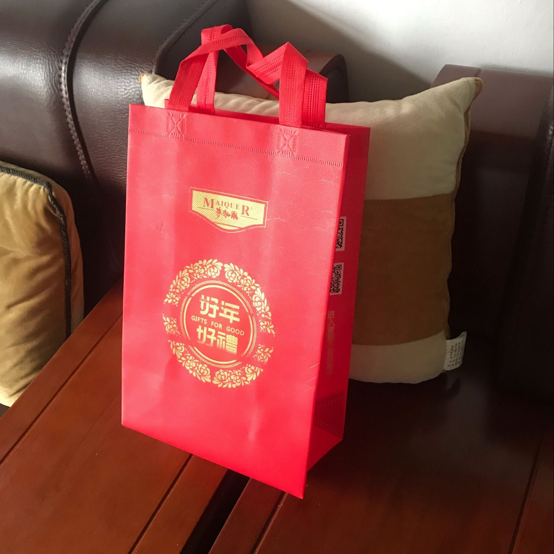 无纺布袋手提覆膜袋深圳厂家定 制logo彩色腹膜印刷广告宣传袋