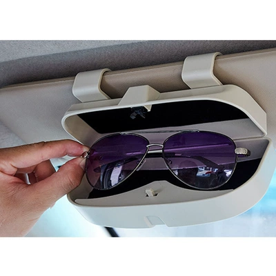 Car-mounted glasses box sun visor storage black glasses frame non-destructive installation universal glasses box automotive supplies