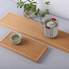 茶盘实木现代简约日式储水茶台平板雕刻原木茶海茶具木质托盘果盘