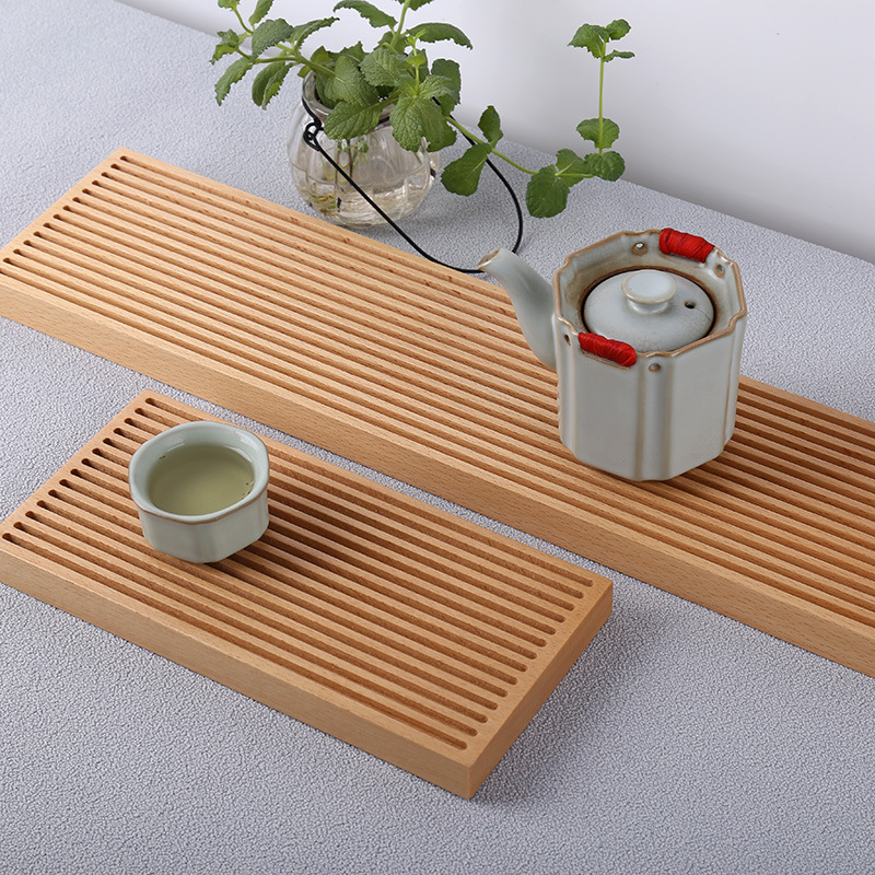 Bandeja de té madera maciza moderno minimalista estilo japonés mesa de té de almacenamiento de agua plano tallado registro té juego de té de mar bandeja de madera bandeja de frutas