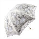 New folding umbrella embroidered lace double-layer vinyl three-fold umbrella UV protection sun umbrella sunny umbrella factory outlet
