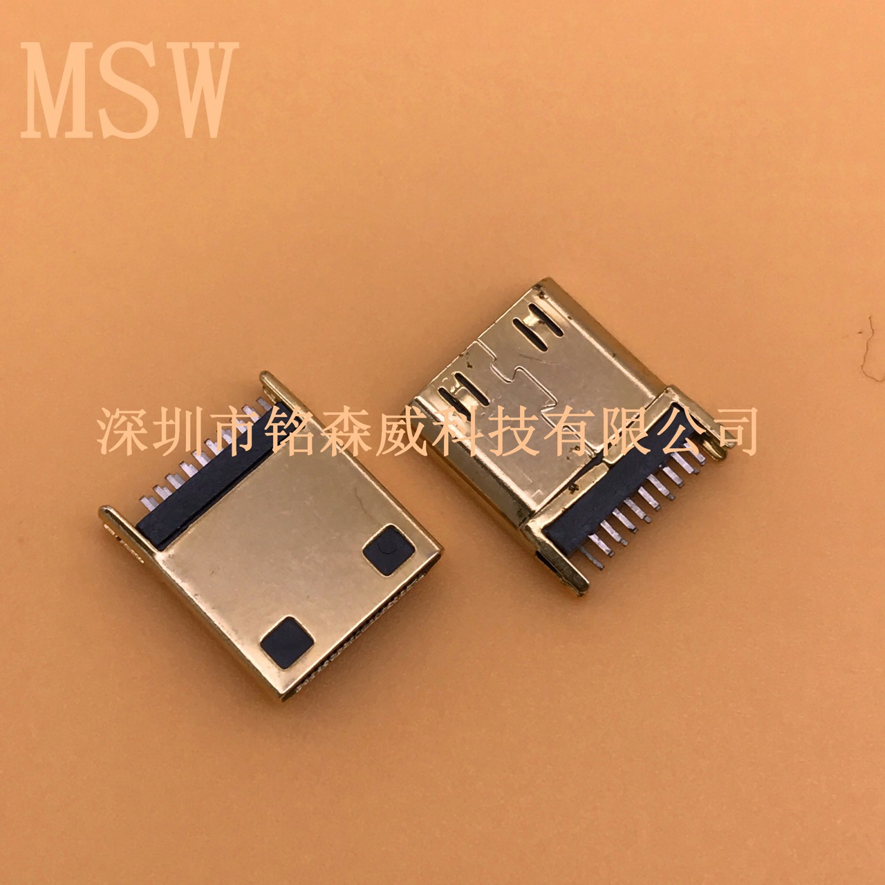 HDMI座 HDMI C型夹板 MINI迷你HDMI公头夹板 HDMI插头 19PIN 镀金